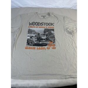 Woodstock 1969 T-shirt, Sz M, 100% Cotton,Boho,Hippiecore,Music,70s 2XL